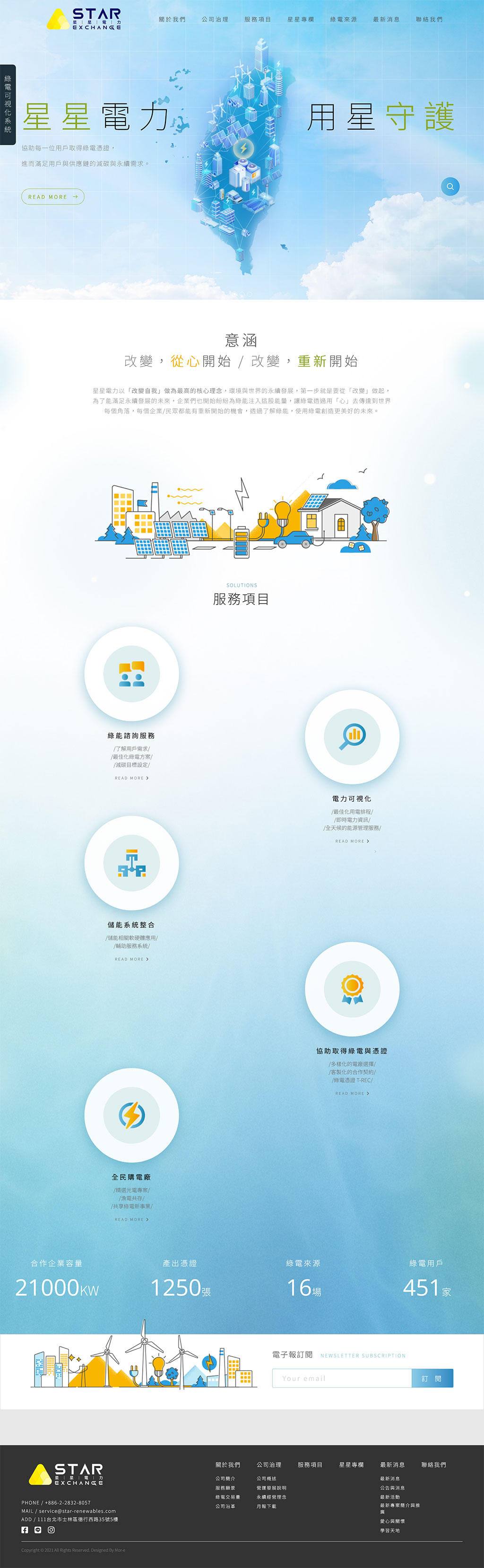 星星電力股份有限公司 - 墨宇網頁設計精選案例